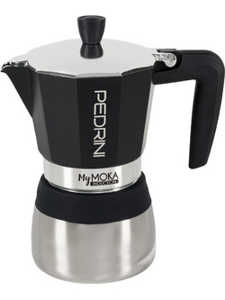 Pedrini MyMoka Induction 02CF096 Μπρίκι Espresso 6Cups Μαύρο