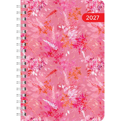2027 Ημερολόγιο Ημερήσιο Σπιράλ 12x17 Pink Blossom
