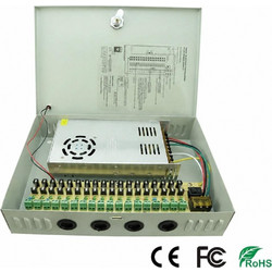 ANGA CP1209-30A-18 12V/30A/360W Σταθεροποιημένο τροφοδοτικό, 18 εξόδων - ΜΕΤΑΛΛΙΚΟ ΚΟΥΤΙ - ΡΥΘΜΙΖΟΜΕΝΗ ΕΞΟΔΟΣ