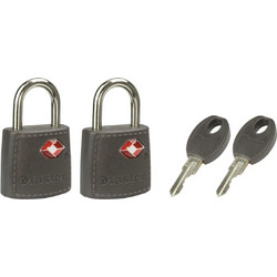 Master Lock Λουκέτο Πέταλο με Κλειδί με Πιστοποίηση TSA 23mm 2τμχ 4695EURTAST