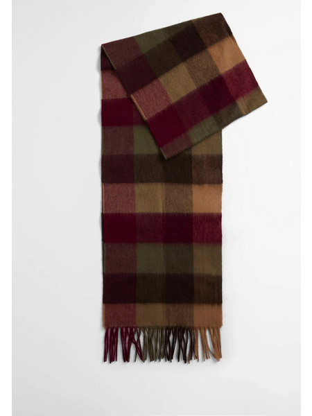 BARBOUR ΚΑΣΚΟΛ ΑΝΔΡΙΚΟ TATTERSALL SCARF - ΚΑΡO ΜΠΟΡΝΤΩ - USC0005