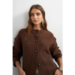 Topshop Flora Γυναικεία Ζακέτα Πλεκτή Καφέ 31001413