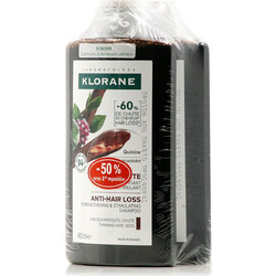 Klorane Quinine Σετ Σαμπουάν κατά της Τριχόπτωσης 2x400ml