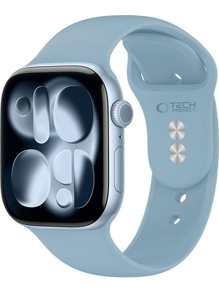 Tech-Protect Silicone Λουράκι Σιλικόνης Blue Jeans (Apple Watch 44 / 45 / 46 / 49mm)