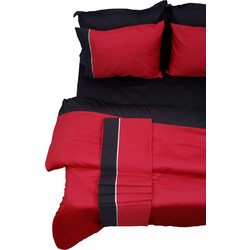 Anna Riska Πάπλωμα Υπέρδιπλο 220x240 Luxury Bicolour Red - Black