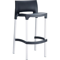 Gio* Σκαμπό Μαύρο 75cm Alu PL