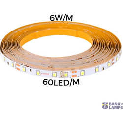 LED strip 6W/m 60led/m 24V IP20 5m 4000K 699Lum/m 60'000h CRI90 (5m)