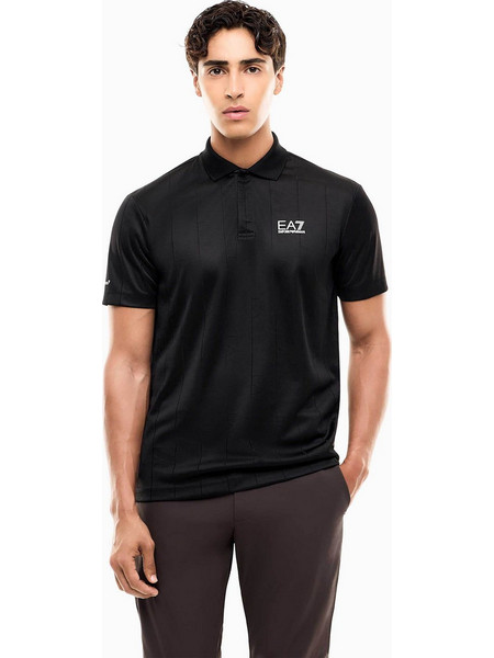 EA7 Ανδρική Μπλούζα Polo Μαύρη 7M002477AF22277
