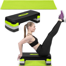 NEO Sport Aerobic Stepper με Ρυθμιζόμενο Ύψος - Πράσινο + Δώρο Το Χαλάκι! (5903890606077)