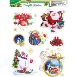 ΑΥΤΟΚΟΛΛΗΤΑ LEBEZ CHRISTMAS GLITTER WINDOW 30x37cm