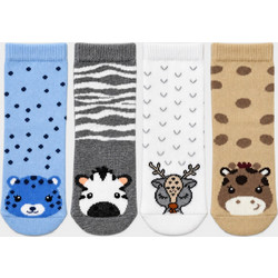 Design Baby Wild Friends Βρεφικές Κάλτσες 4 Τεμάχια DSNBB101-92-Πολύχρωμο