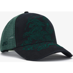 Ed Hardy Outline Dragon Distressed 5 Panel Trucker Ανδρικό Καπέλο Jockey με Δίχτυ Μαύρο ED6144