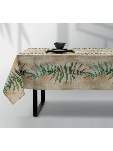 LINO Καρέ Foresta 80x80 Εκρού-Πράσινο
