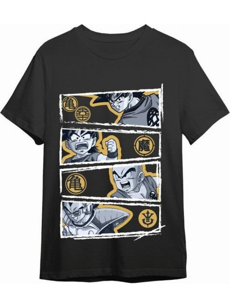 Dragon Ball Z - Characters & Symbols Black T-Shirt