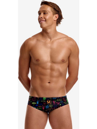 Funky Trunks Seamed Doodles Ανδρικό Μαγιό Σλιπ με Σχέδια Μαύρο