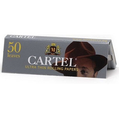 Χαρτάκια CARTEL Ultra Thin (Ασημί) με 50 φύλλα - 1 Πακετάκι