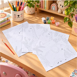 Ζωγραφική με Αριθμούς Elephant - Giraffe Colorem με χρώματα (0028069)