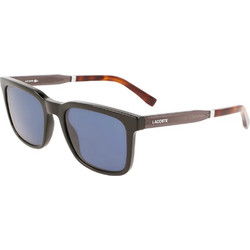 Lacoste L954S 001 Ανδρικά Γυαλιά Ηλίου Τετράγωνα Κοκάλινα Μαύρα με Μπλε Polarized Φακό