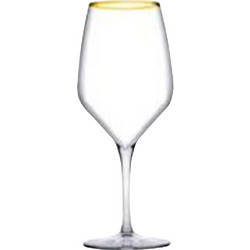 Pasabahce Σετ Ποτήρια Κρασιού Γυάλινα Golden Touch Napa 6τμχ SP440359G6