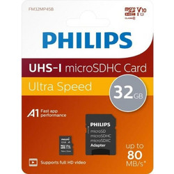 Philips microSDXC 32GB Class 10 U1 V10 UHS-I + Adapter