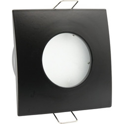 InLight Χωνευτό σποτ από μαύρο μέταλλο 1XGU10 IP44 D:8cm (Χ0009-BL)