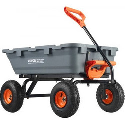 VEVOR Poly Garden Dump Cart Heavy-duty Yard Carts and Wagons 800 lbs/363.6 kg 10"/25.4 cm Tires