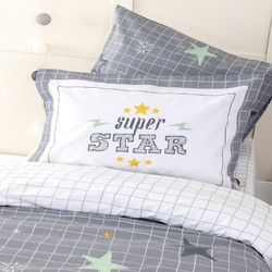 Μαξιλαροθήκες Παιδικές Starlight (Σετ 2τμχ) White-Grey Nima 52X72 100% Βαμβάκι