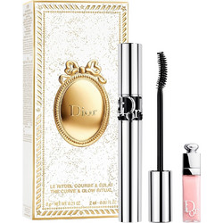Dior Diorshow & Dior Addict The Curve & Glow Ritual Set Holiday Limited Edition Σετ Μακιγιάζ: Diorshow Iconic Overcurl 090 Black 6g & Mini Dior Addict Lip Maximizer 001 Pink 2ml