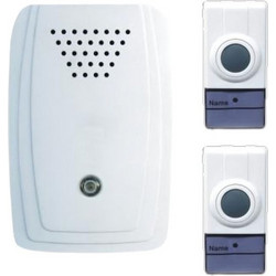 Tele RL-3918B Ασυρματο Κουδουνι Πορτας με 2 Μπουτον και 32 Μελωδιες Λευκο