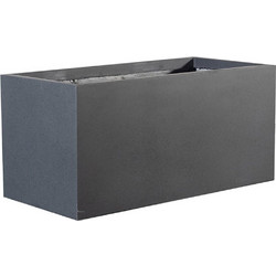 Γλάστρα Πήλινη Ορθογώνια Solid Μαύρη M 60x30x30cm - Supergreens
