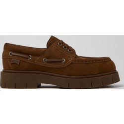 Camper Alaro Woman Boat Shoes Nubuck Brown