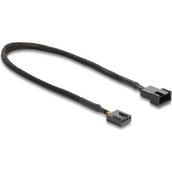 DELOCK καλώδιο προέκτασης 4pin PWM 91360 για ανεμιστήρες, 30cm, μαύρο