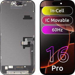 JK Οθόνη LCD In-Cell IC για Apple iPhone 16 Pro, Μαύρη