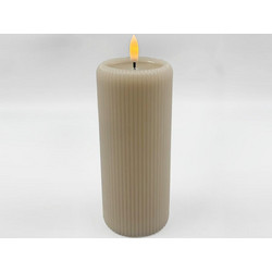 LED BATTERY BEIGE WAX CANDLE WITH WATER EFFECT FLICKERING 2AA BATTERIES (NOT INCLUDED) 75x150mm