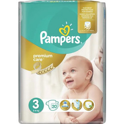 Pampers Premium Care Midi Πάνες No3 5-9kg 20τμχ
