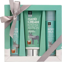 Bodyfarm Set Donkey Milk Shower Gel 50ml + Shampoo 50ml + Soap 150gr