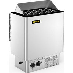VEVOR 9KW Sauna Heater Stove 380V-415V Wet&Dry Electric Sauna Heater with Built-in Control Unit Stainless Steel Sauna Heater SNL9KWBXG430NK001V9