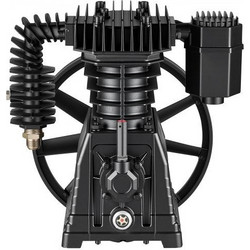 VEVOR Air Compressor Pump Head, 3.73 kW 351 L/min, Twin-Cylinder Oil-Lubricated Air Compressor Piston Pump Head, Single-Stage Cast Iron Replacement Head with Max 10 Bar Pressure for Woodworking Auto R
