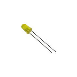 LED-5MM-ST-YELLOW Απλό LED 5mm κίτρινο χρώμα