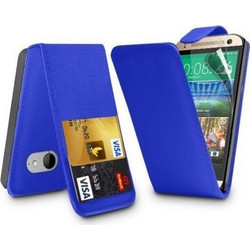 Δερμάτινη Θήκη Flip για HTC One Mini 2 Μπλέ (OEM)