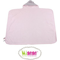 Minene Wrap Κουβέρτα Αγκαλιάς με Κουκούλα Βελουτέ 70x90 Ροζ