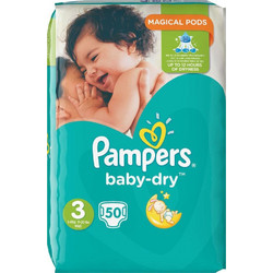 Pampers Baby Dry Midi Πάνες No3 5-9kg 50τμχ