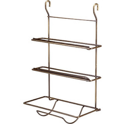 TEKNO-TEL Κρεμαστή Πολυθήκη Κουζίνας 30x19x49cm Επιχρωμιωμένο Ατσάλι ANTIQUE