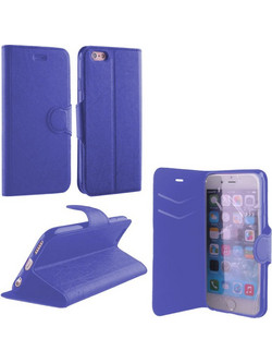 ΘΗΚΗ IPHONE 6S PLUS/6 5.5 LINE LEATHER-TPU BOOK STAND BLUE VL