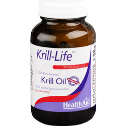 Health Aid Krill Life Oil Έλαιο Κριλ 500mg 90 Κάψουλες