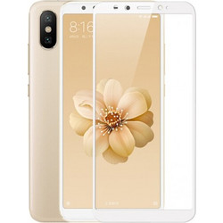 Προστατευτικό Οθόνης Tempered Glass Full Cover για XIAOMI Mi 6X/Mi A2 Λευκό (OEM)