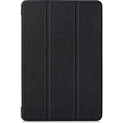 Δερμάτινη Θήκη Tri-fold με πίσω κάλυμμα σιλικόνης / Slim Book Case for Huawei MediaPad M5 Lite 10.1" Black (oem)