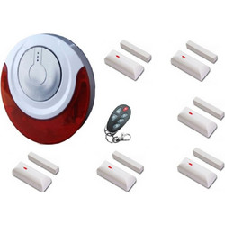 Focus MD-214R M6010 Ασύρματο Σύστημα Συναγερμού με 6 Αισθητήρες Πόρτας, 1 Σειρήνα, 1 Τηλεχειριστήριο, Κέντρο
