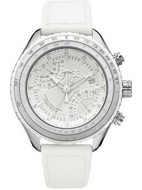 TX TX600-Series Pilot Fly Back Chrono Ανδρικό Ρολόι Χρονογράφος με Λευκό Δερμάτινο Λουράκι T3C508