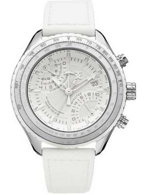 TX TX600-Series Pilot Fly Back Chrono Ανδρικό Ρολόι Χρονογράφος με Λευκό Δερμάτινο Λουράκι T3C508